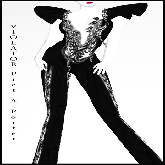 VIOLATOR PretaPorter - Midnight Catsuit - silver black  X