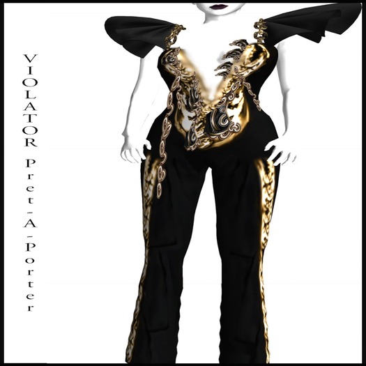 VIOLATOR PretaPorter - Midnight Catsuit - Black Gold XX