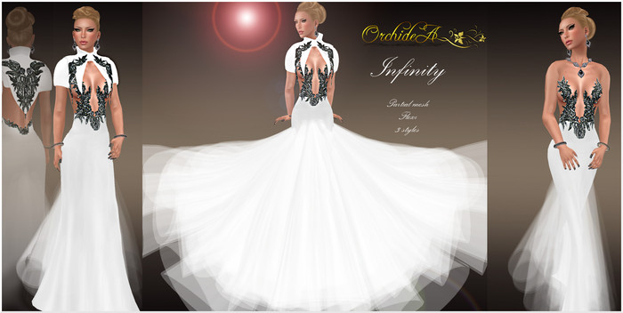** Orchidea**  INFINITY white black