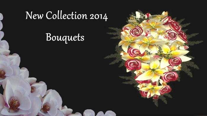 BOUQUET WEDDING WONDER  ROSES MOTTLED IN YELLOW