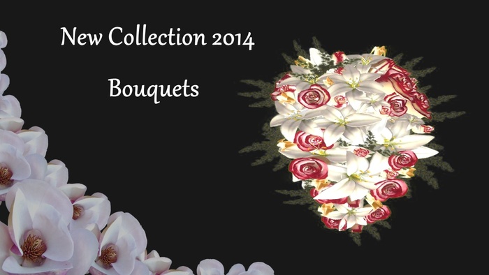 BOUQUET WEDDING WONDER  ROSES MOTTLED  IN  WHITE