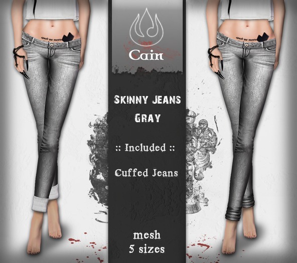 Cain - Skinny Jeans - Gray