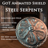 Goat On a Trampoline -GOT- Animated Shield, Steel Serpents
