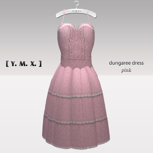 [Y.M.X.] dungaree dress pink