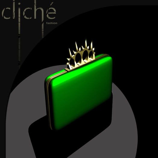 [CF] Spiked Knuckle Clutch (green)(boxed)