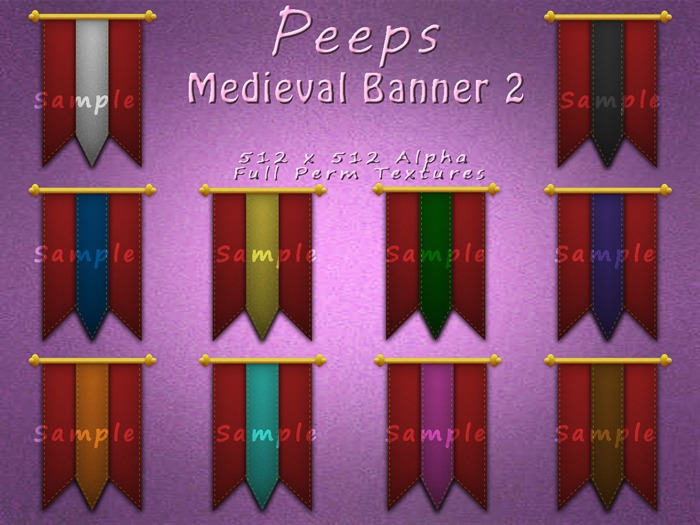 Second Life Marketplace - Peeps Textures Medieval Banner 2