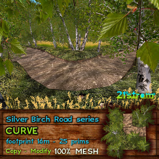 21strom SILVER BIRCH [CURVE] mesh landscape, copy+mod