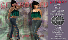 NETTA - *mesh* Frilled Dress - Turquoise