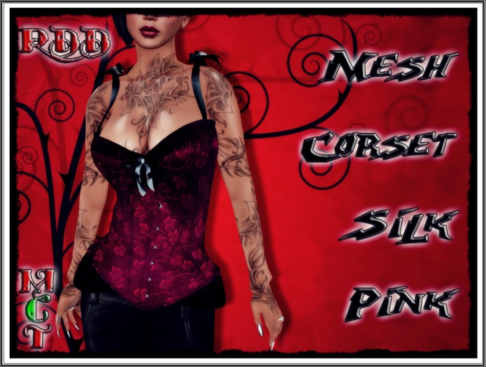 Mesh Corset Silk Pink