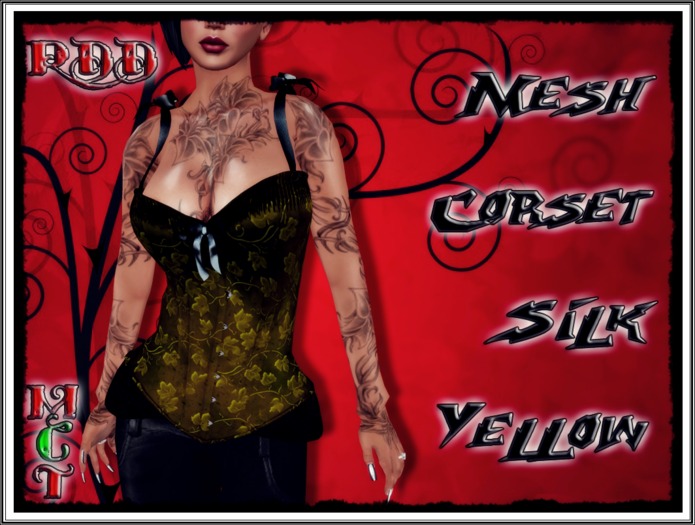 Mesh Corset Silk Yellow