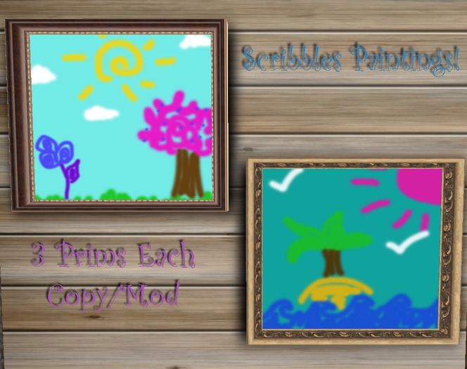 :Larry: Scribbles Paintings 2 pack