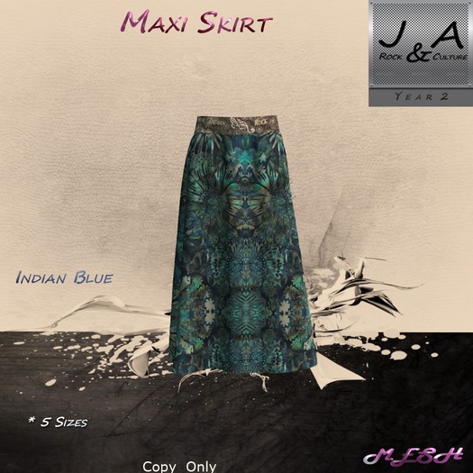 Maxi Skirt Indian Blue