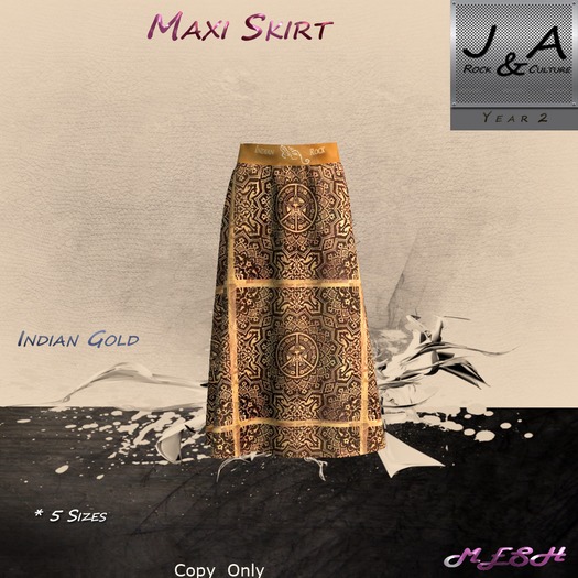 Maxi Skirt Indian Gold