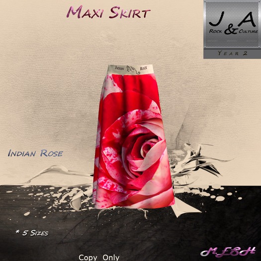 Maxi Skirt Indian Rose
