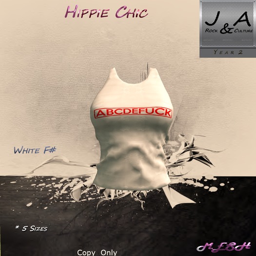 Tee Hippie Chic White F#