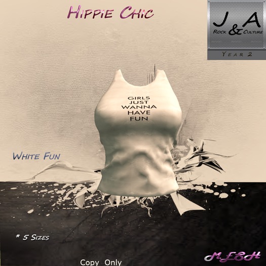 Tee Hippie Chic White Fun