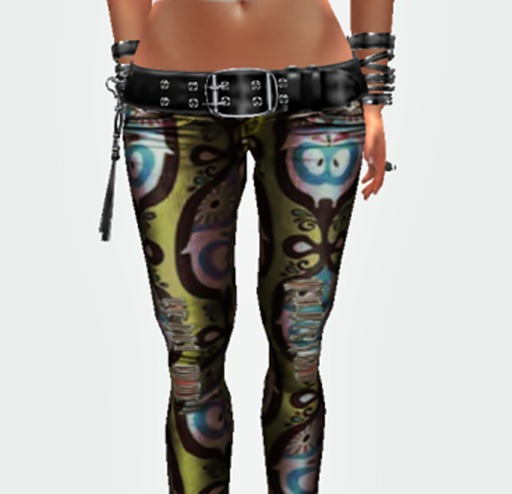 Jeans  rippie yelow