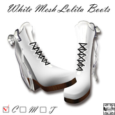Full Mesh White Boots