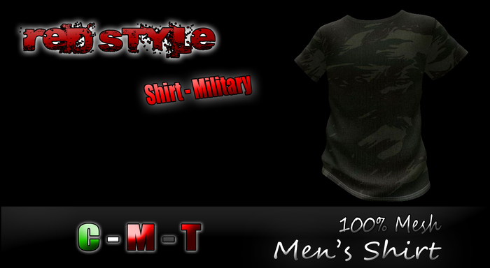 :{Red Style}: Men's Shirt Military