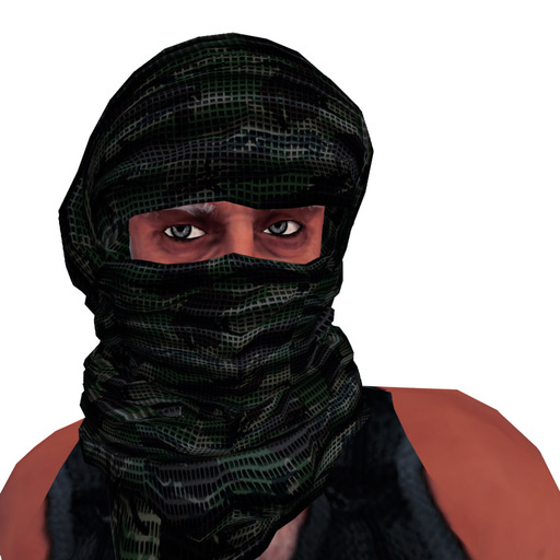 Sculpted Green Camo Mesh Scarf / Veil