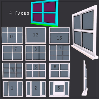 Mesh Windows Second Life Marketplace - Aimesi Mesh Windows Pack V1 no Trans