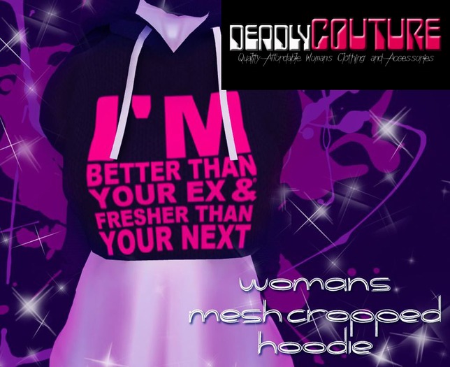 [DC]Ladies Cropped Hoodie:BetterThanUrEx