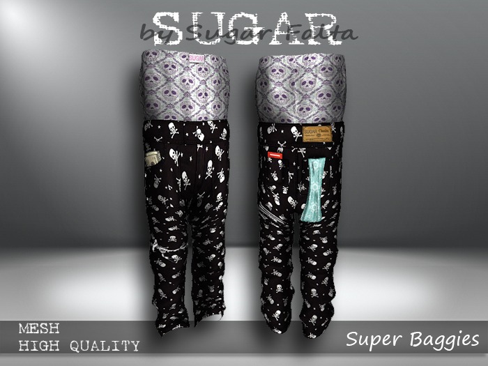 SUGAR Female Super Baggies 20 STARS n SKULLS Boxed