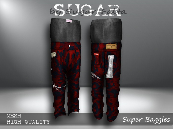 SUGAR Female Super Baggies 11 RED CAMO Boxed