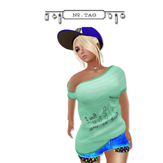 No.Tag - Off Shoulder Gray {mesh}