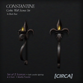 [C.] Pkg - "Constantine" Gothic Furniture/Decor Full Set (B&W)