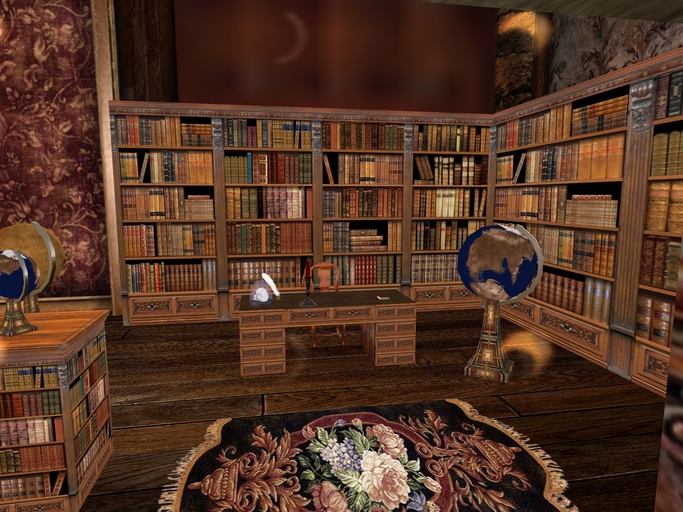 Second Life Marketplace Castle Book Case, Gothic furniture