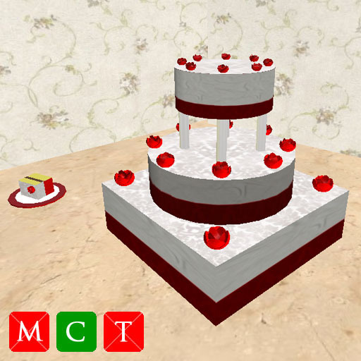 Red Delicious Wedding Cake (No Topper)