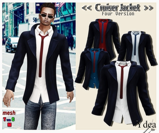 *Ydea* Cruiser Jacket Men Navy