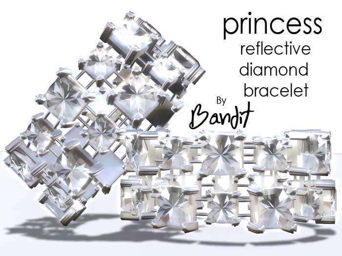 BANDIT DESIGN - Princess Reflective Diamond Bracelet 