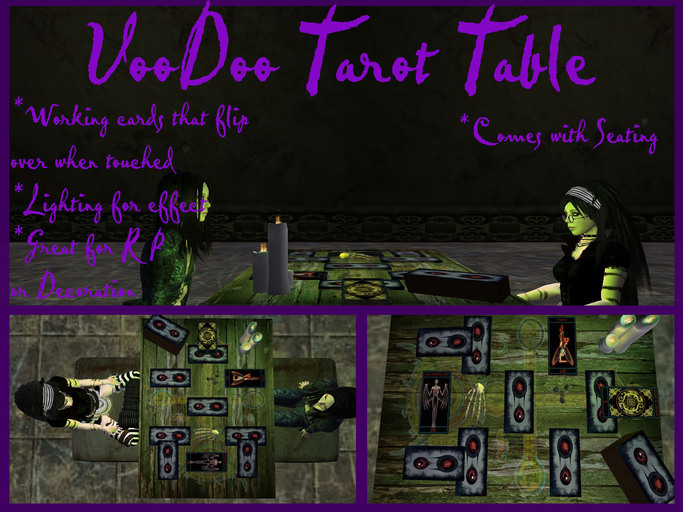 @~VooDoo Rose~@ VooDoo Tarot Table (Boxed)