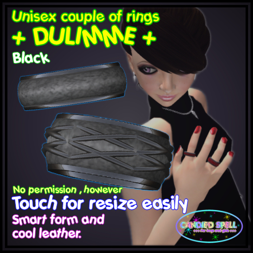 [CS] : + DULIMME + Leather rings Black