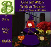Lil Witch Random Gift Giver 2 Prim Mesh, 2 Prim
