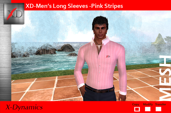 XD Long Sleeves Shirt Pink Stripped