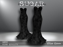 SUGAR Eliza Gown Boxed SILKY NOIR