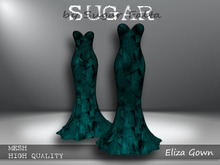 SUGAR Eliza Gown Boxed SILKY TEAL