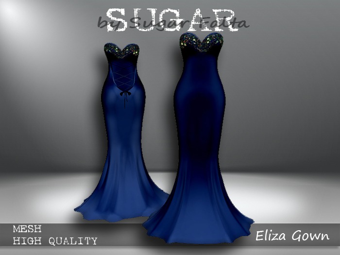 SUGAR Eliza Gown Boxed DARK BLUE