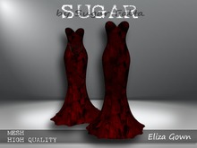 SUGAR Eliza Gown Boxed SILKY CRIMSON