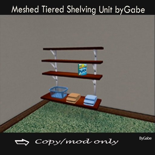 Meshed Tiered Shelving Unit byGabe 