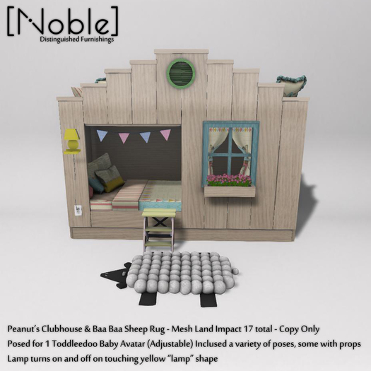 [Noble] Peanuts Playhouse & Baa Baa Sheep Rug