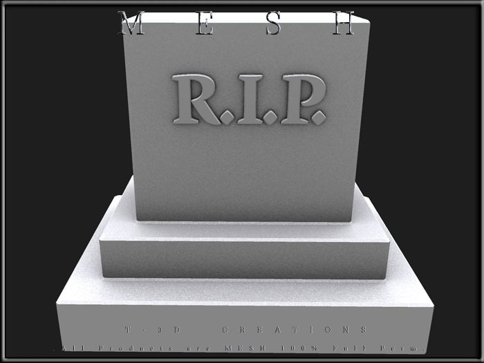 T-3D Creations [ Tombstone ] MESH - Full Perm