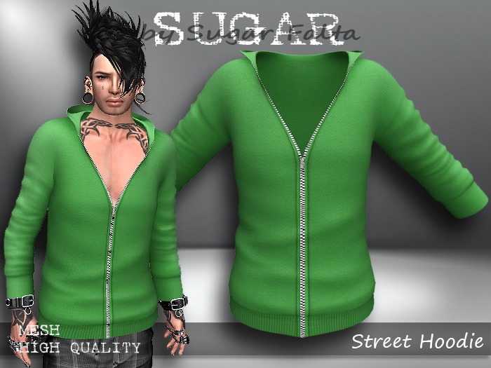 SUGAR Street Hoodie MALE - GREEN Boxed