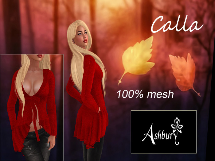CALLA  RUFFLED CARDIGAN RED