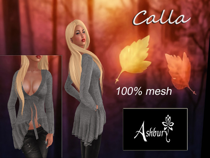 CALLA RUFFLED CARDIGAN GRAY