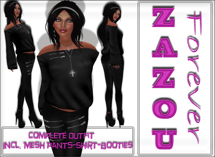 ZaZou Mesh Zipper Complete Outfit 1