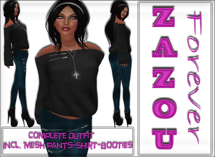 ZaZou Mesh Zipper Complete Outfit 2